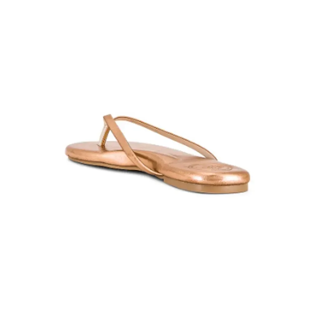 Solei Sea Women's Metallic Gold Copa Flip Flop Sandals Size 10